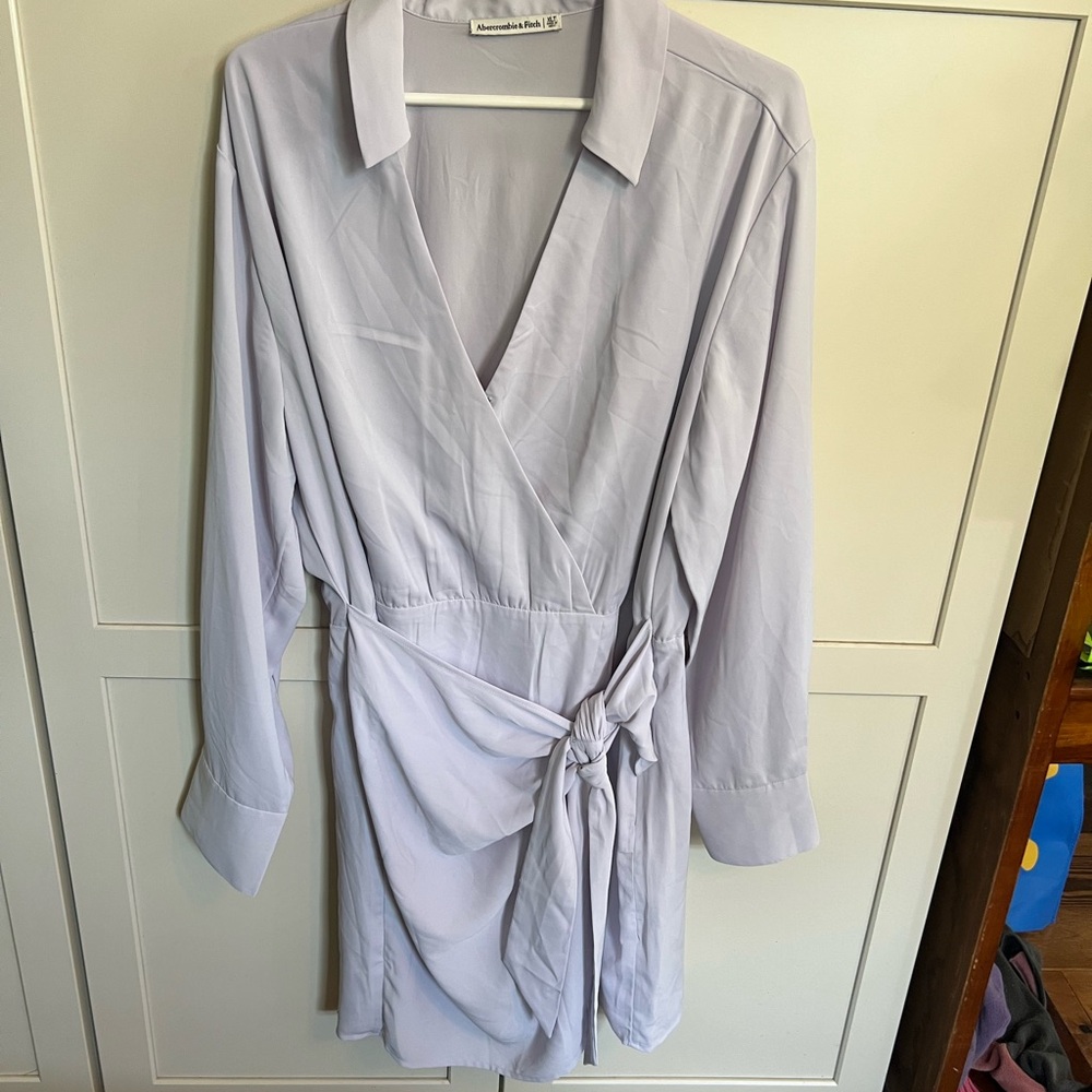 Elegant Pastel Lilac XL Tall Wrap Dress